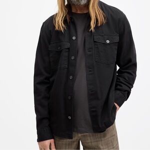 AllSaints Black Lightweight Overshirt